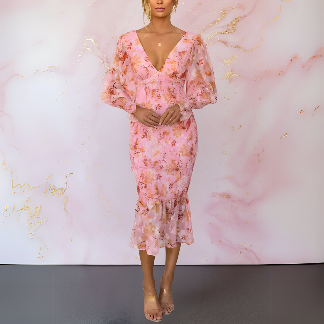 Eleanor & Emily™| Elegant Floral Dress