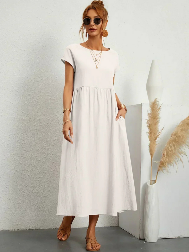 Eleanor & Emily™ | Elegant Round Neck Dress