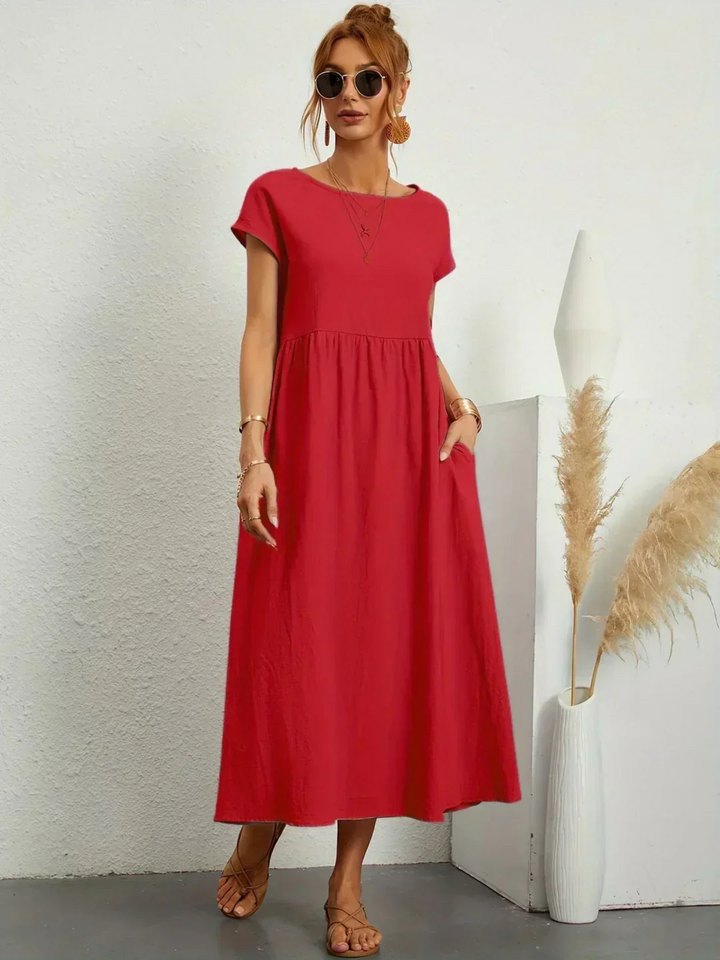 Eleanor & Emily™ | Elegant Round Neck Dress