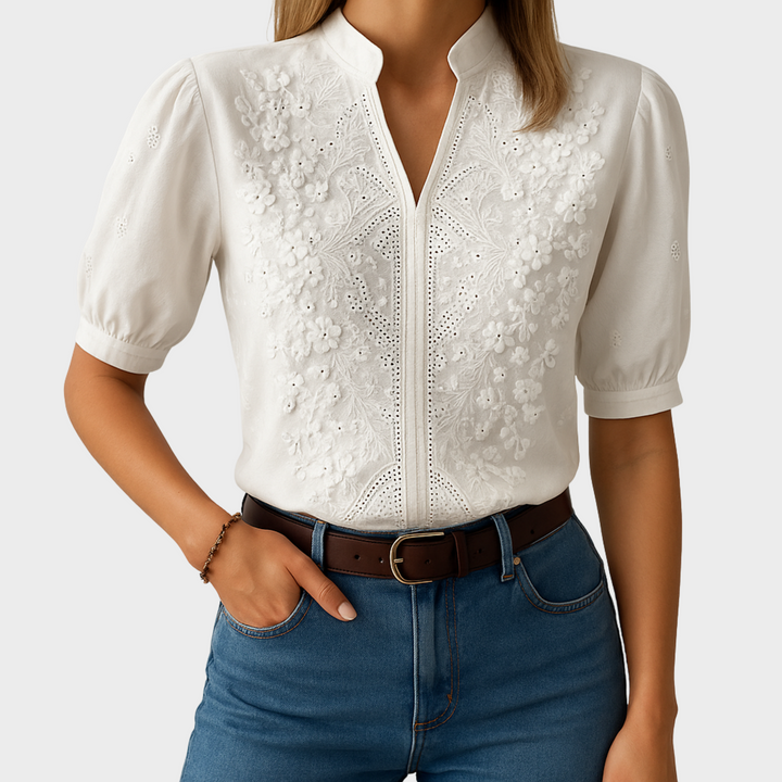 Eleanor & Emily™ | Chic Embroidered Blouse