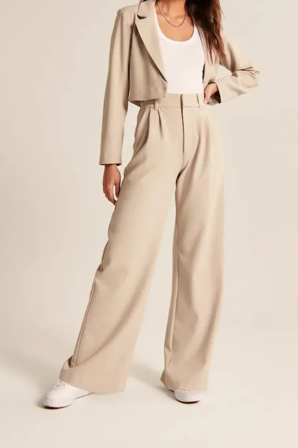 Eleanor & Emily™ | Wide Leg Tailored Pants
