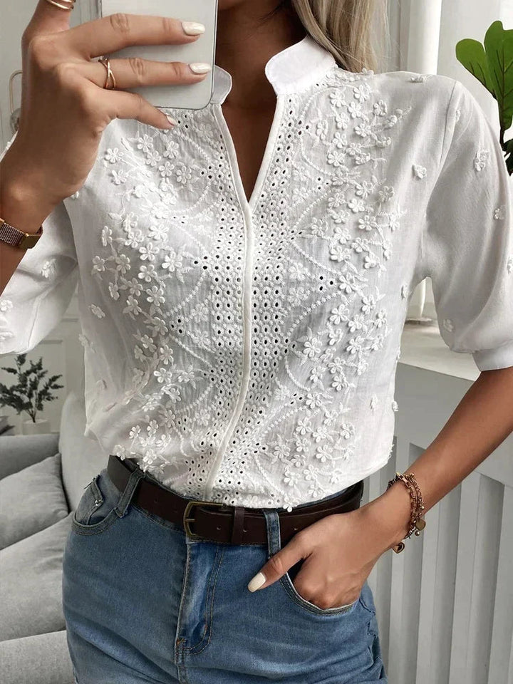 Eleanor & Emily™ | Chic Embroidered Blouse