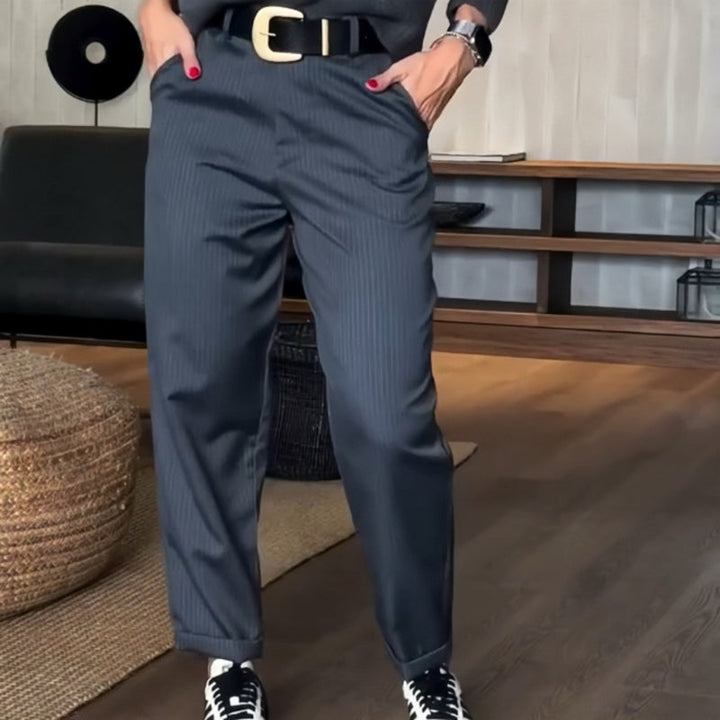 Eleanor & Emily™ | Tailored Pinstripe Pants