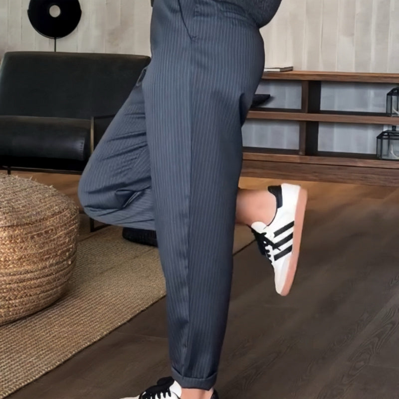 Eleanor & Emily™ | Tailored Pinstripe Pants