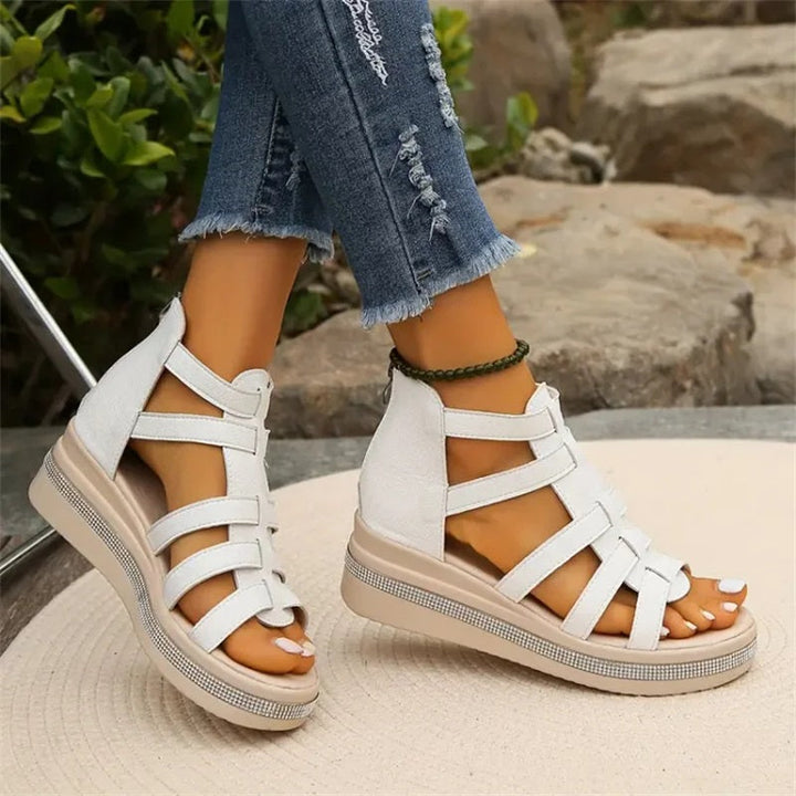 Eleanor & Emily™ | Rhinestone Wedge Sandals