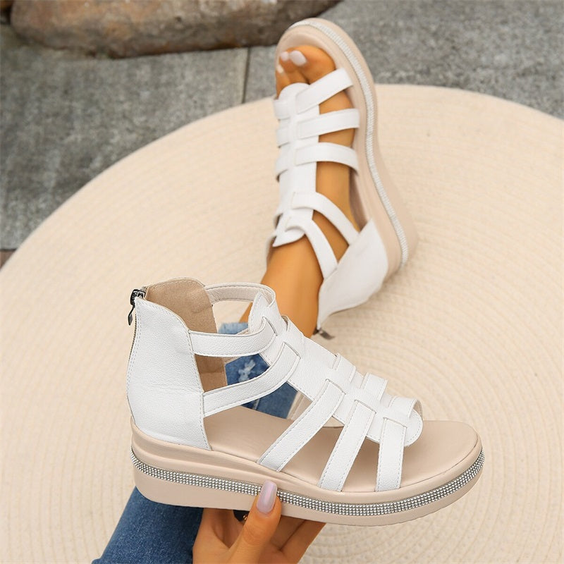 Eleanor & Emily™ | Rhinestone Wedge Sandals