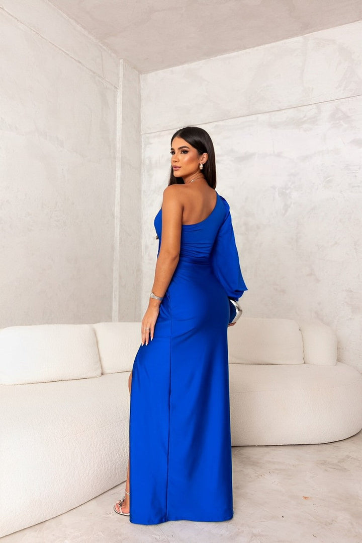 Eleanor & Emily™ | One-Shoulder Satin Evening Dress